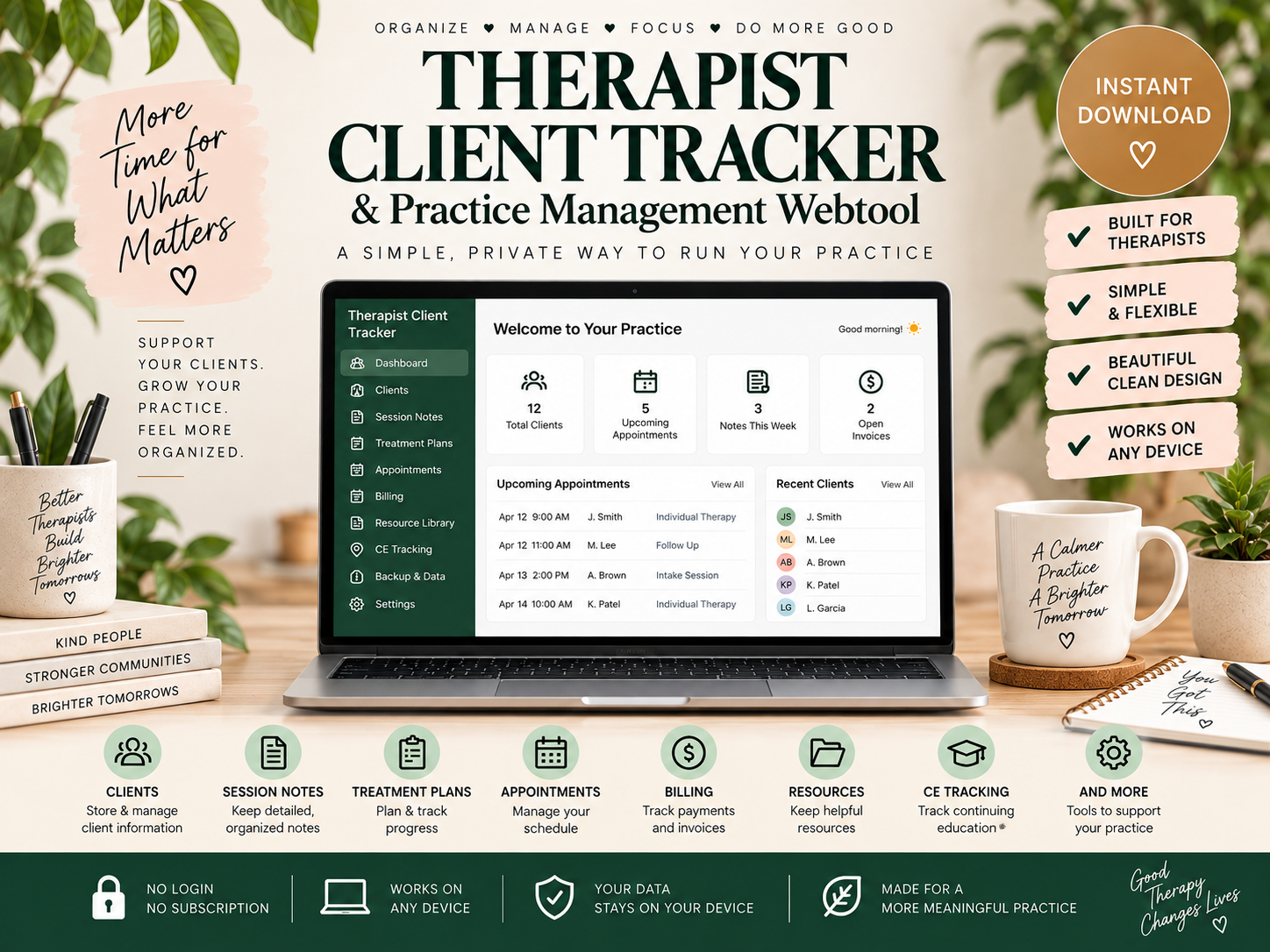 Therapist Client Tracker Webtool