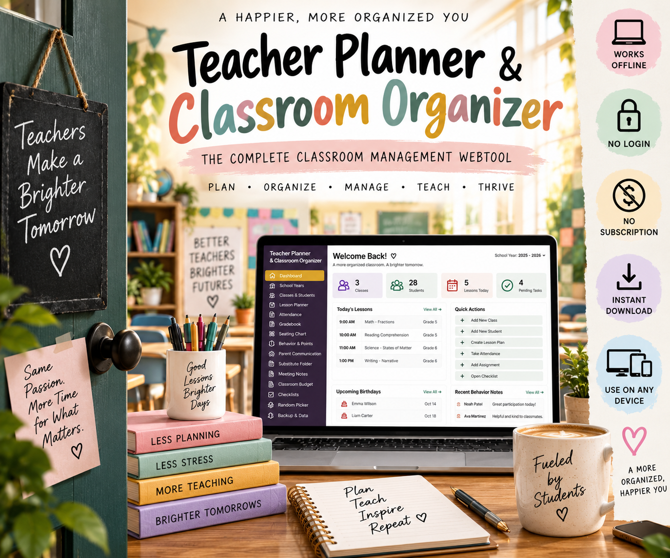 Teacher Planner Classroom Organizer